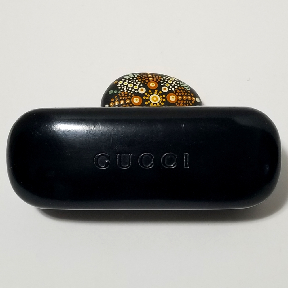 GUCCI * Empty* Black Hard Shell Sunglasses Case.